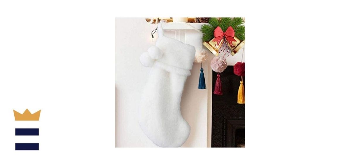 O-Heart Fur Christmas Stocking