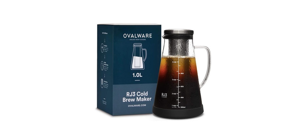 Ovalware Cold Brew Iced Coffee Maker and Tea Infuser