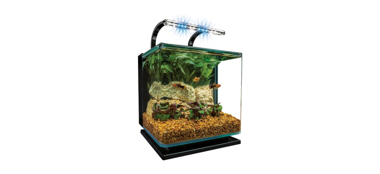 Marineland Contour Glass Aquarium Kit with Rail Light 