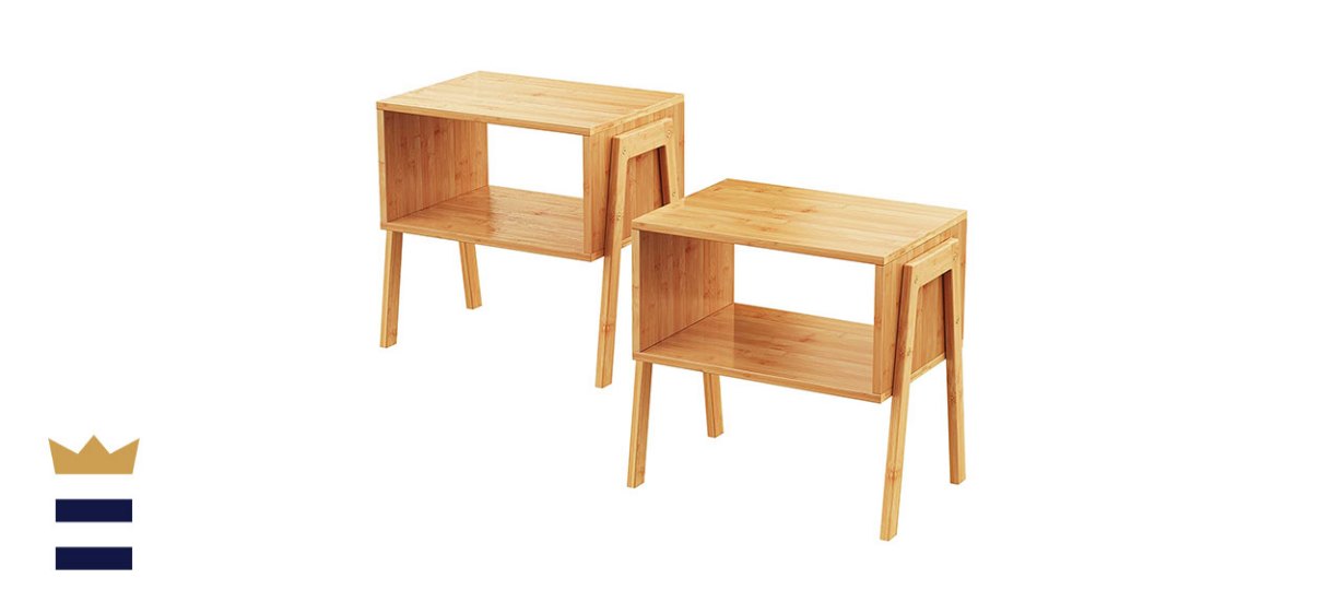 Pipishell Bamboo Stackable End Table Set