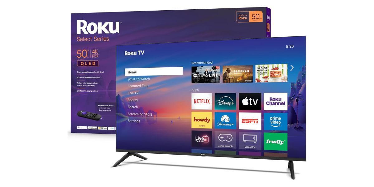 Roku Smart TV 2026 – 50-Inch Select Series, 4K QLED TV
