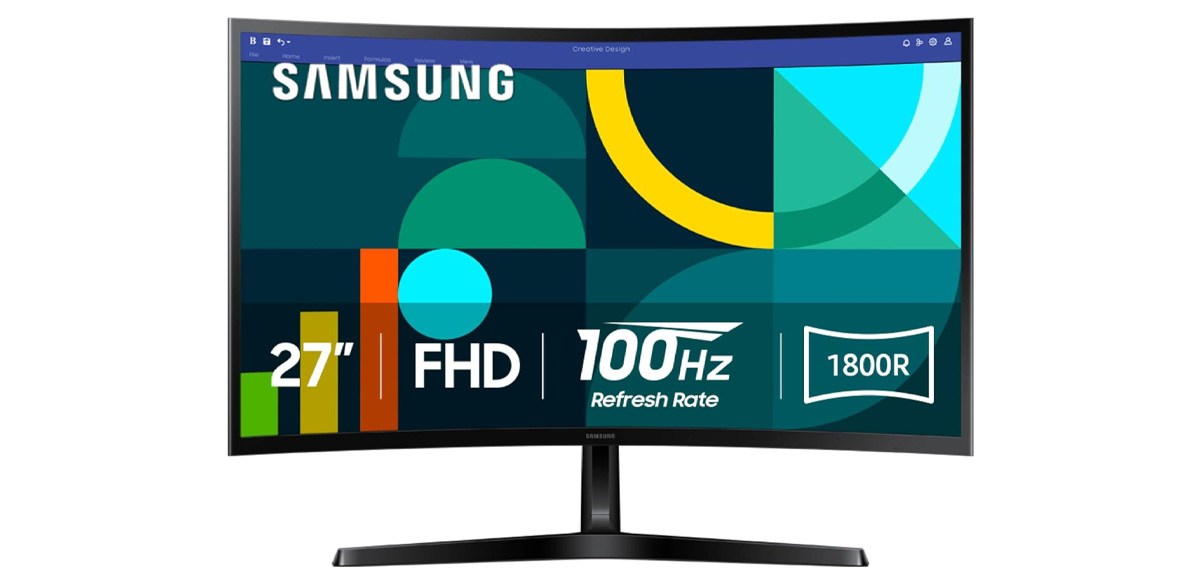 Samsung 27&quot; Essential S3 (S36GD) Series Curved Computer Monitor