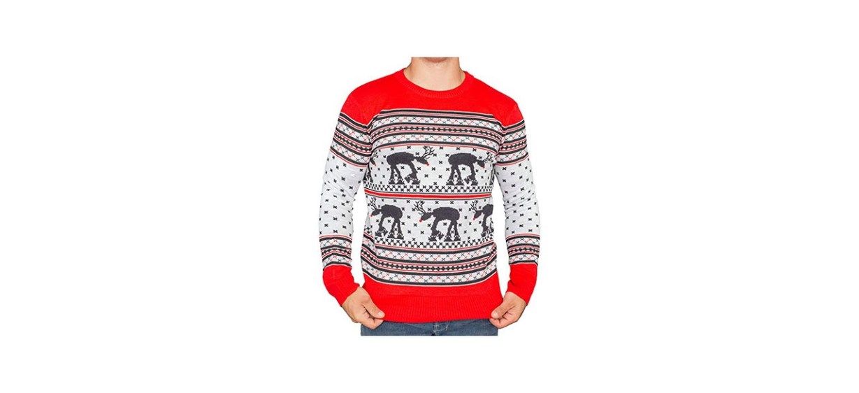 Star Wars at-at Reindeer Ugly Christmas Sweater