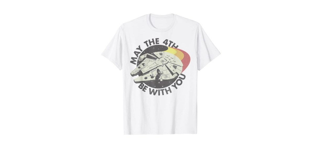 Star Wars Millennium Falcon Retro May The 4th Be With You T-Shirt