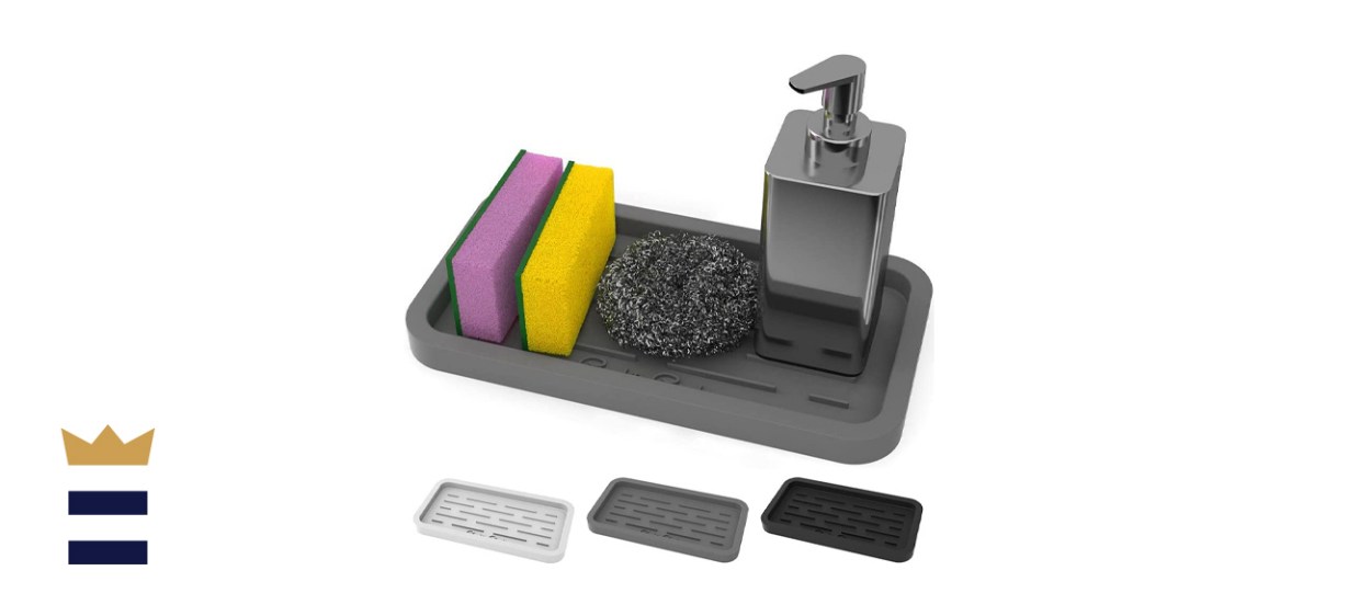 GOOD TO GOOD Sponges Holder - Kitchen Sink Organizer Silicone Tray for Sponge