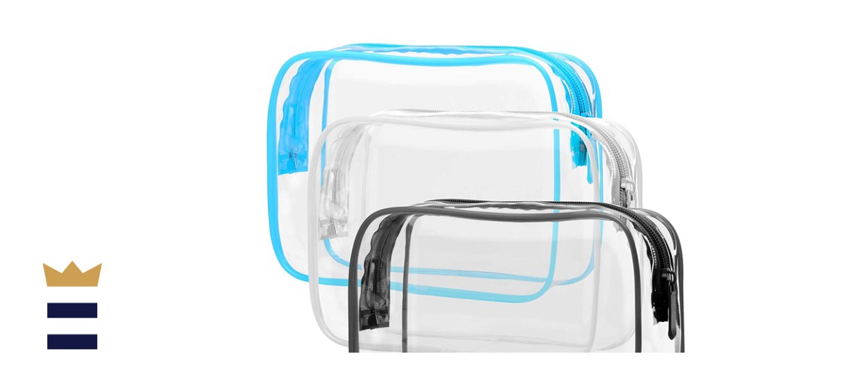 TSA-Approved Toiletry Bag Quart Size Bag 3 Pack