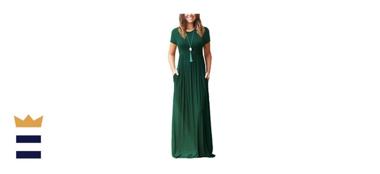Viishow Women’s Short Sleeve Loose Maxi Dress