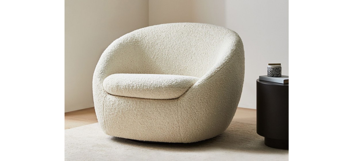 Walmart's $250 version of West Elm's popular velvet swivel chair is ...