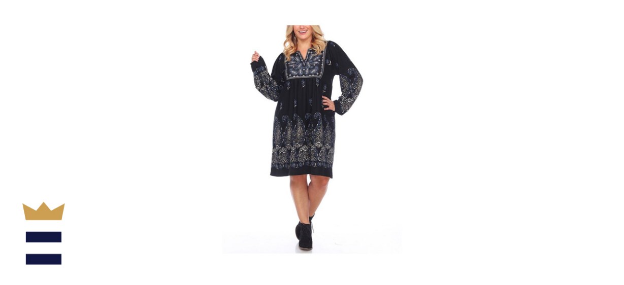 White Mark Plus Size Sweater Dress