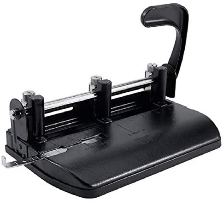 Officemate Heavy-Duty Adjustable 2- or 3-Hole Punch