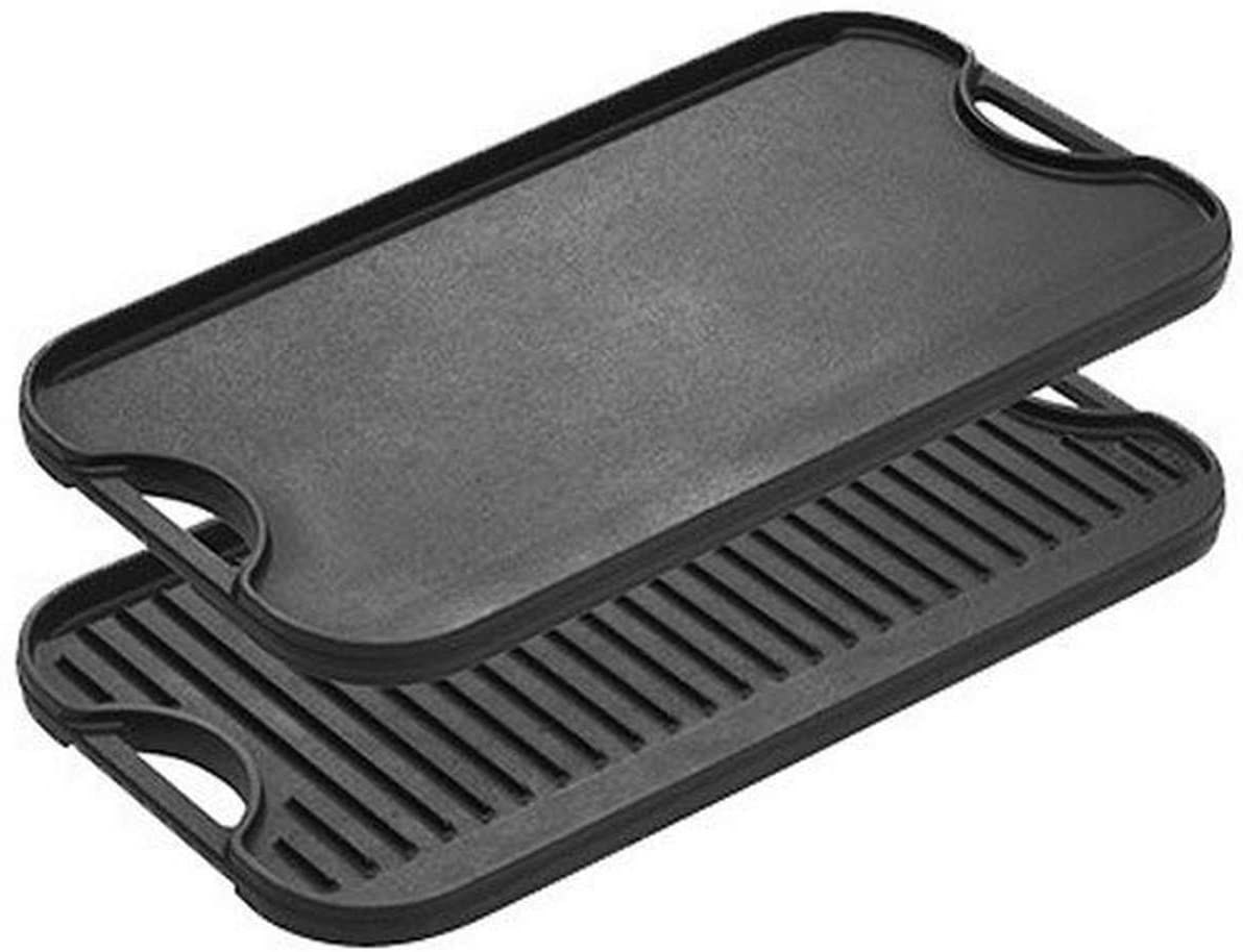 Lodge Pre-Seasoned Cast Iron Reversible Grill/Griddle With Handles
