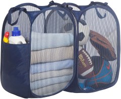 StorageManiac Foldable Pop-Up Mesh Hamper