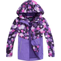 M2C Floral Fleece Lined Jacket with Hood