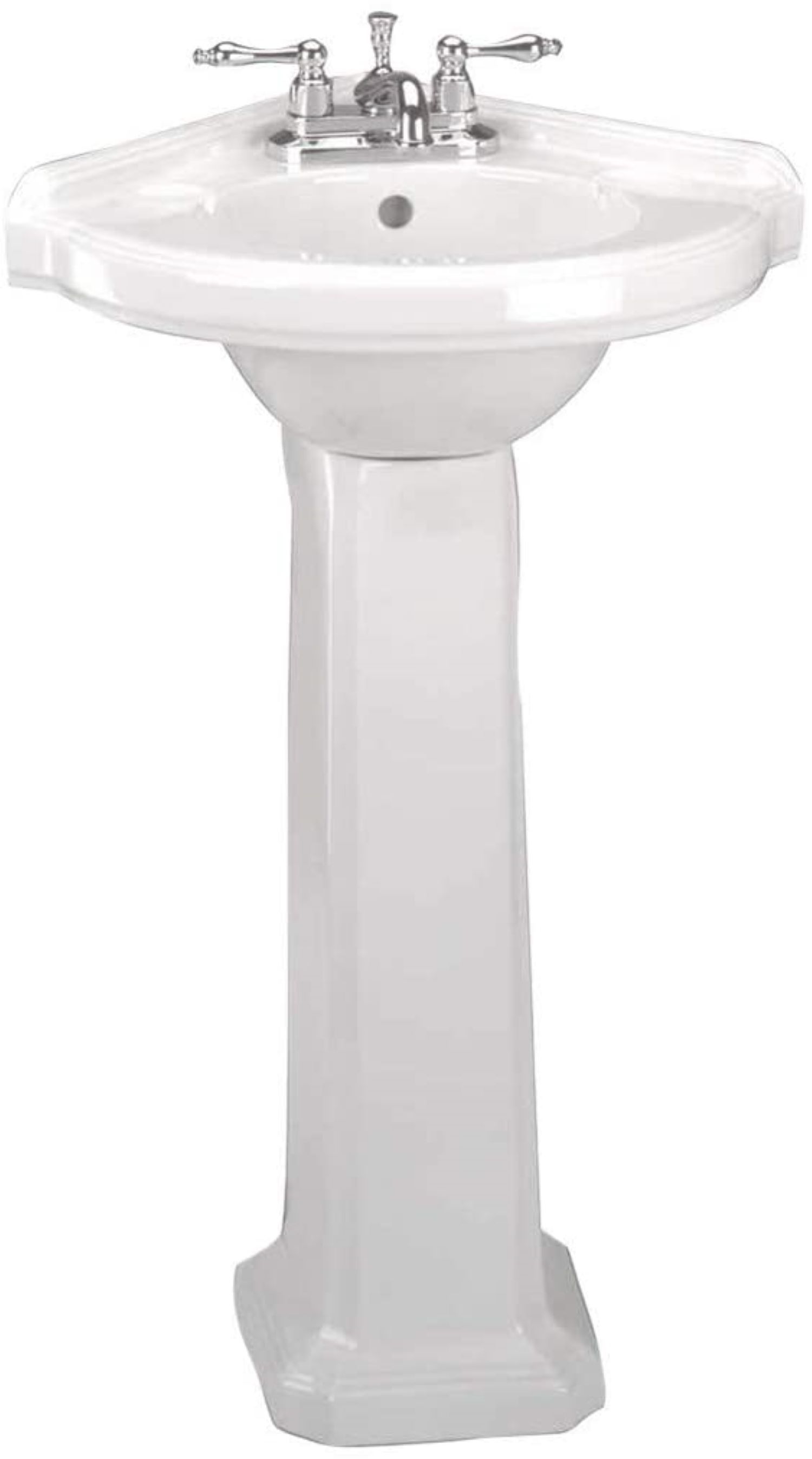 Renovator&#039;s Supply Portsmouth Corner Pedestal Bathroom Sink