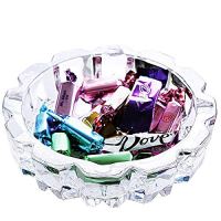 SiCoHome Round Glass Ashtray 5.9"