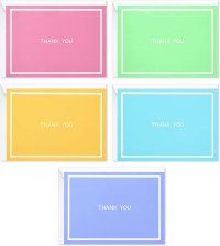 Hallmark Thank You Cards Assortment, Pastel Solids (50 Cards)