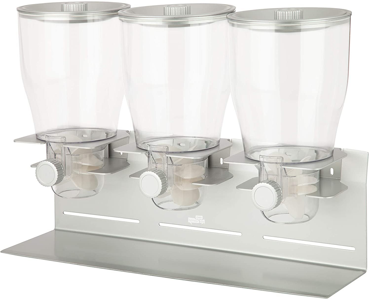 Honey-Can-Do Triple Canister Dry Food Cereal Dispenser