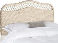 Safavieh Sephina White Washed Rattan Headboard