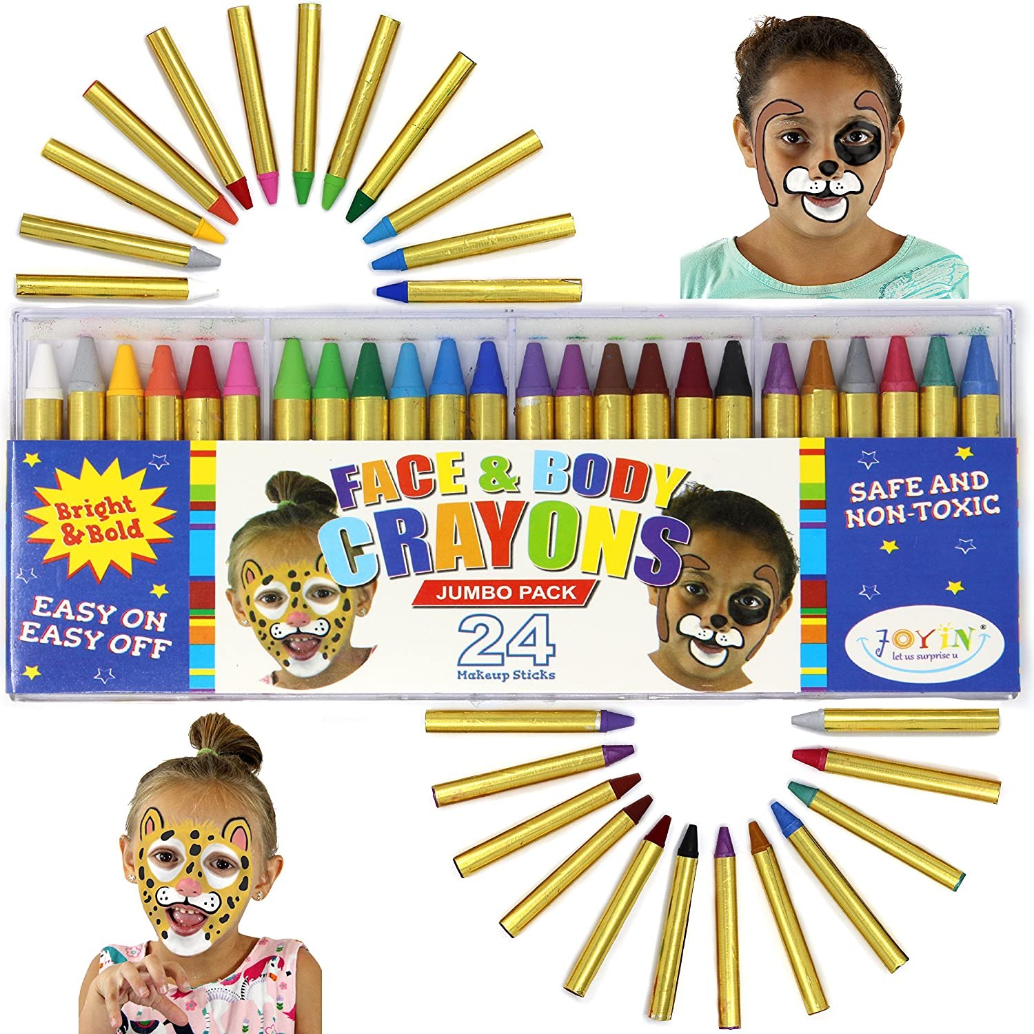 JOYIN Safe &amp; Non-Toxic Face and Body Crayons