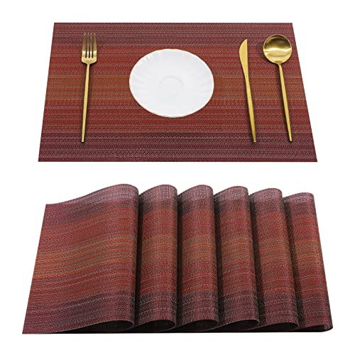 PAUWER Woven Vinyl Placemat Set