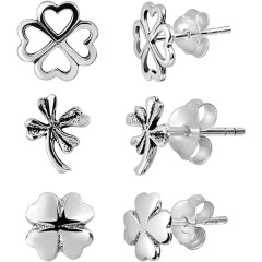 Adeley Sterling Silver Shamrock Earrings