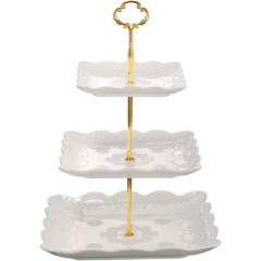 Sumerflos 3 Tier Porcelain Cupcake Stand