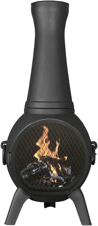 The Blue Rooster Co. Prairie FIRE Outdoor Burning Wood 44" Chiminea Fireplace