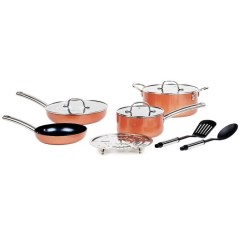 Copper Chef Black Diamond 10 Piece Aluminum Non-Stick Cookware Set