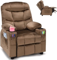 Costzon Kids Recliner Chair with Cup Holder