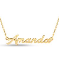Beam Reach Personalized Name Necklace Pendant In Gold Tone, 100 Names Available