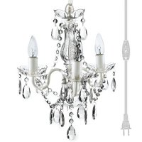 Gypsy Color 3 Light Mini Plug-in Crystal Chandelier