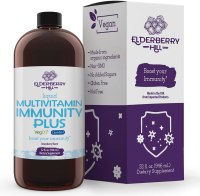ELDERBERRY HILL ORGANICS Vegan Liquid Immunity Plus Multivitamin with Antioxidants
