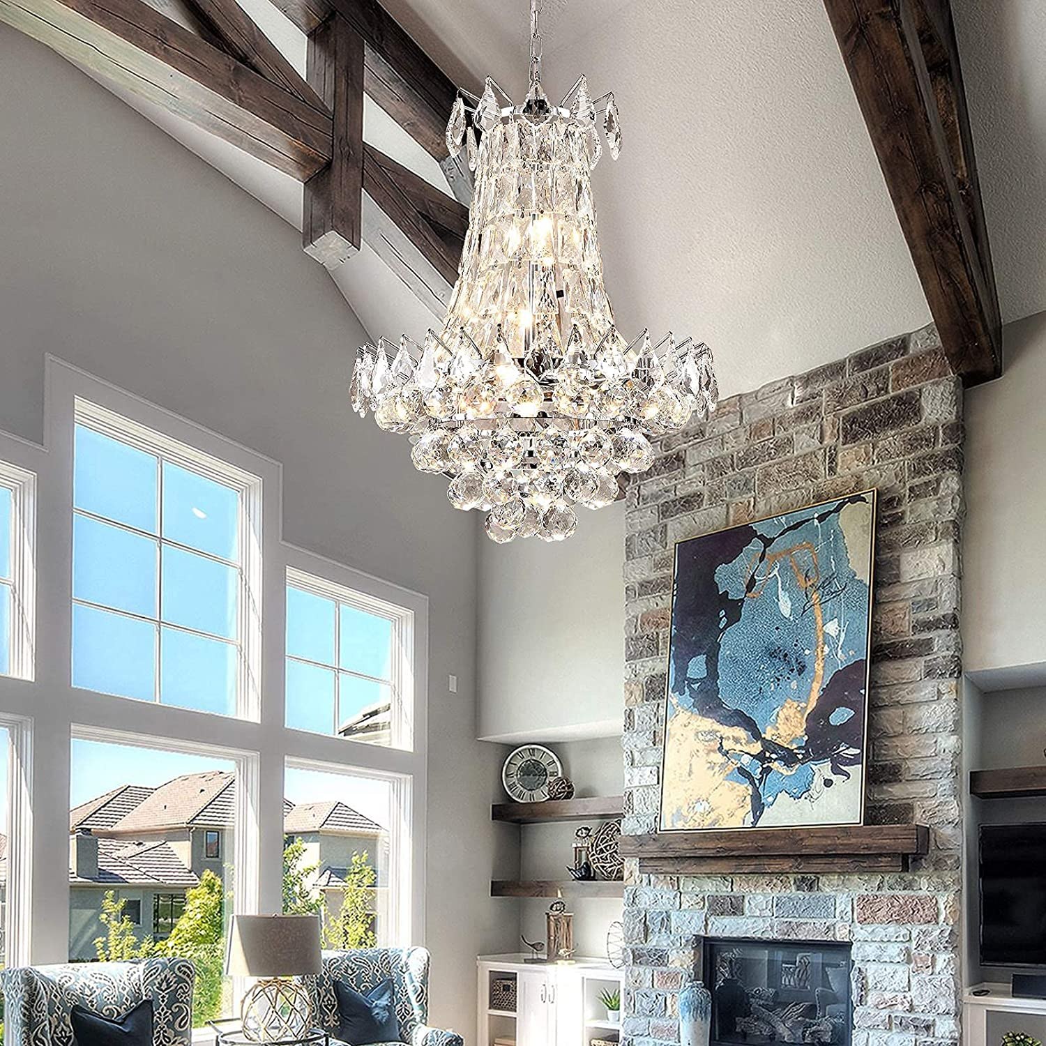 Maxax Six Lights Modern Crystal Chandelier