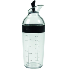 Salad Dressing Shaker: Premium Borosilicate Glass Bottle with Mixer Insert  • Leak Proof Salad Dressing Blender and Dispenser with Measurements and