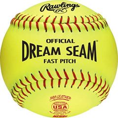 Rawlings Dream Seam Fast Pitch Softball, 12-Inch