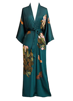 OLDSHANGHAI Charmeuse Kimono Robe