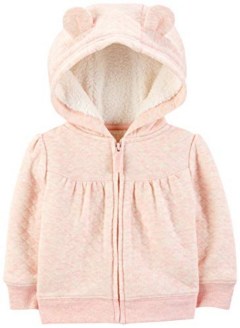 Simple Joys by Carter's Hooded Sweater Jacket With Sherpa Lining