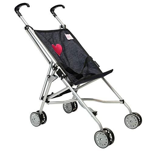 The New York Doll Collection First Umbrella Dolls Stroller in Denim