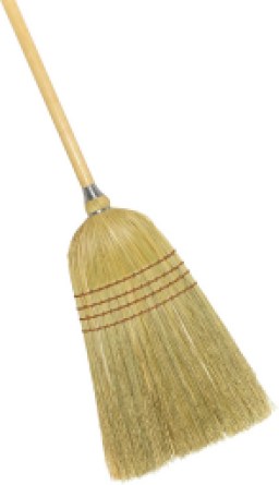 4047 Maids Corn Broom with 42 Inch Long Wood Handle